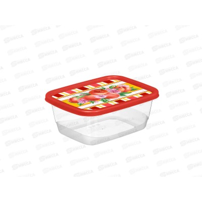 Контейнер 0,85л "Сицилия" прямоуг красный 223135806/04