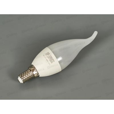 Лампа светодиодная Прогресс Standard  9Вт E14 C37T 6500К- яркий белый свет *10/100