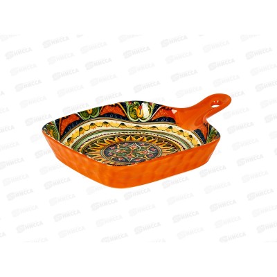 Блюдо с ручкой &quotArabesgue&quot (оранжевый) 23*14,5см, 0860225 *9/36