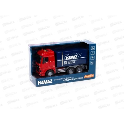 Автомобиль-фургон KAMAZ инерц. (со светом и звуком) 07835 в коробке