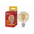 Лампа светодиодная IN HOME LED-GL95-deco gold 11Вт E27 3000К золотистая, 1040Лм Лампа светодиодная IN HOME LED-GL95-deco gold 11Вт E27 3000К золотистая, 1040Лм