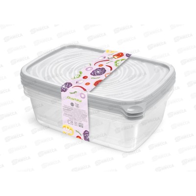 Контейнер Романо прямоугольн набор 1,6л 3шт С858СЕР светло-серый Контейнер Романо прямоугольн набор 1,6л 3шт С858СЕР светло-серый