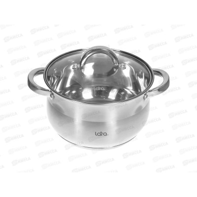 Кастрюля Lara Cимфония нержавеющая сталь LR02-462 20*12,5см 3,9л индук все вид плит