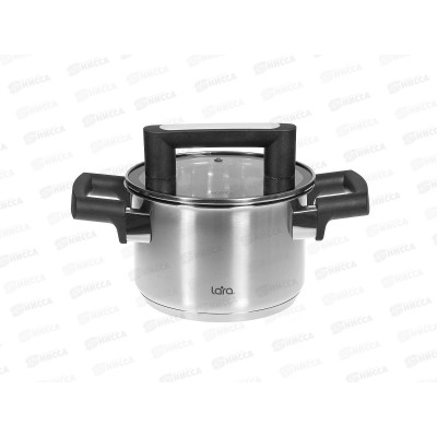  Кастрюля Lara Cириус нержавеющая сталь LR02-450 16*10,5см 2,1л индук все вид плит