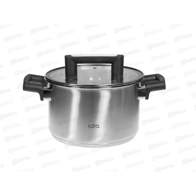 Кастрюля Lara Cириус нержавеющая сталь LR02-453 22*13,5см 5,1л индук все вид плит