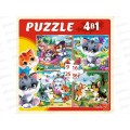 Пазлы 4 в 1. Домашние любимцы (9,16,25,36 эл), П-7584 *20 Пазлы 4 в 1. Домашние любимцы (9,16,25,36 эл), П-7584 *20