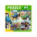 Пазлы 4 в 1. Набор для мальчиков (9,16,25,36 эл), П-7586 *20