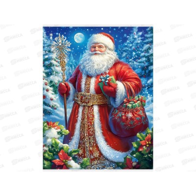 Холст с красками 17х22см Подарки от Деда Мороза, ХК-0476