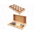 Игра 3 в 1 на магните (шахматы, шашки, нарды) И-0140 (24х12см)
