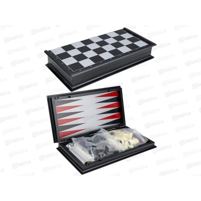 Игра 3 в 1 на магните (шахматы, шашки, нарды) FCJ1344786 (25х25х2см)