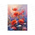 Холст с красками 30х40см Ароматные маки, Х-5198