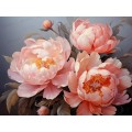 Холст с красками 30х40см Нежно розовые пионы, Х-5194