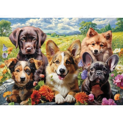 Алмаз. мозаика (класс.) 30х40см Селфи щенков, НД-6366 без подр. Алмаз. мозаика (класс.) 30х40см Селфи щенков, НД-6366 без подр.