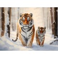 Алмаз. мозаика (класс.) 30х40см Хищники на охоте, НД-6343 без подр.