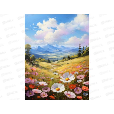 Алмаз. мозаика (класс.) 30х40см Горный луг, НД-6378 без подр.