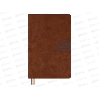 Ежедневник 2026 ФЕН А5 176л. Тиволи глосс кожзам. Коричневый. 70240