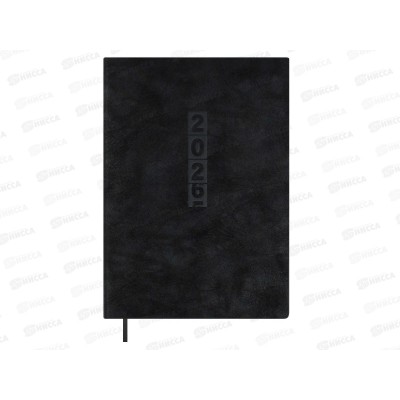 Ежедневник 2026 ФЕН А6 176л. Тиволи глосс кожзам. Черный. мягкий переплет 70297 *15 Ежедневник 2026 ФЕН А6 176л. Тиволи глосс кожзам. Черный. мягкий переплет 70297 *15