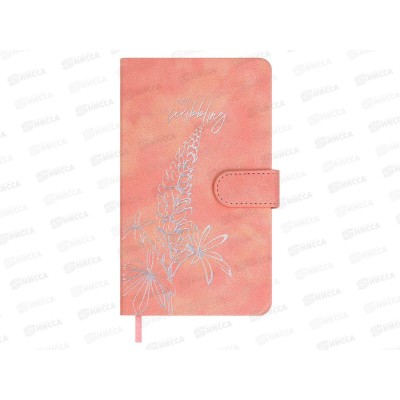 Ежедневник ФЕН 120л. А6+ Тиволи розовый .недат. кожзам 70677 *10