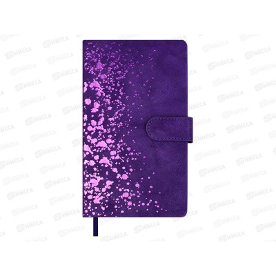 Ежедневник ФЕН 120л. А6+ Тиволи фиолетовый .недат. кожзам 70678 *10
