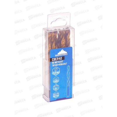 Сверло по металлу  5.2мм, титан+кобальт Р6М5, 666-05,2   *10