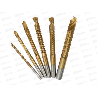 Набор сверл фрезеровальных 6 предметов (3, 4, 5, 6, 6.5, 8мм), 0987-3-8