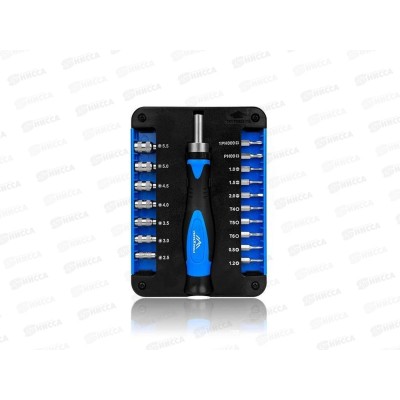 Набор Бит Vertextools прецизионных 18 предметов, держатель реверсивный, 0033-18  *6