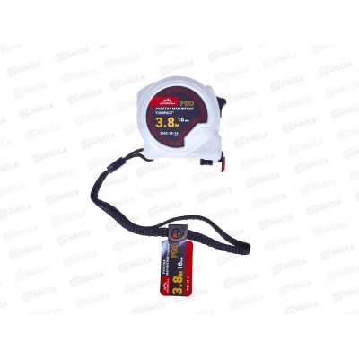 Рулетка магнитная  3.8м*16мм, Vertextools &quotCompact", 2045-38-16    *12