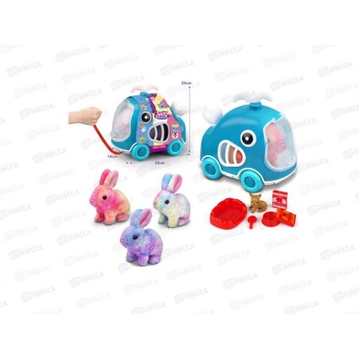 Зайчик мягкий на бат. 3108499 с аксессуарами, 3 вида, 22*20*14см Зайчик мягкий на бат. 3108499 с аксессуарами, 3 вида, 22*20*14см