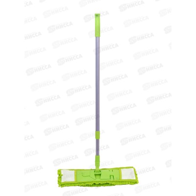 Швабра флеттер с телескопическим черенком, насадка с ворсом, 300-003 *24
