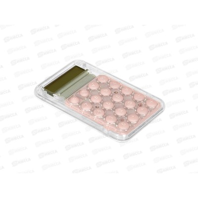 Калькулятор Basir 8раз. Детский прозрач. розовый KK-1020-3 *1