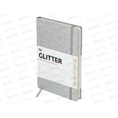 Ежедневник BG недат. А6 Glitter Silver ,61222*10