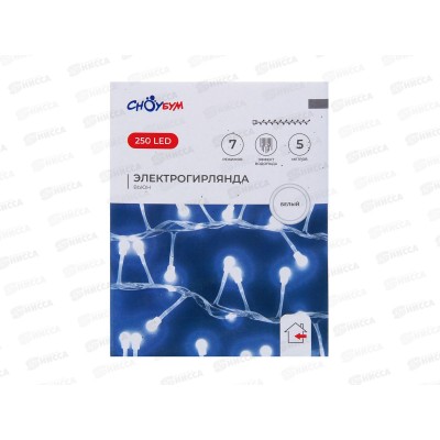 Гирлянда 5м вьюн 250LED белый водопад 7реж 384-205 г Гирлянда 5м вьюн 250LED белый водопад 7реж 384-205 г