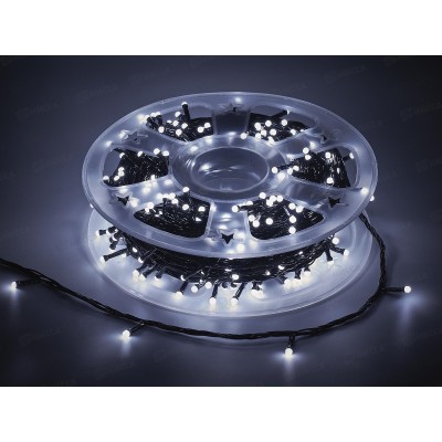Гирлянда 50м вьюн катушка 500LED белый 8реж 384-229 г Гирлянда 50м вьюн катушка 500LED белый 8реж 384-229 г