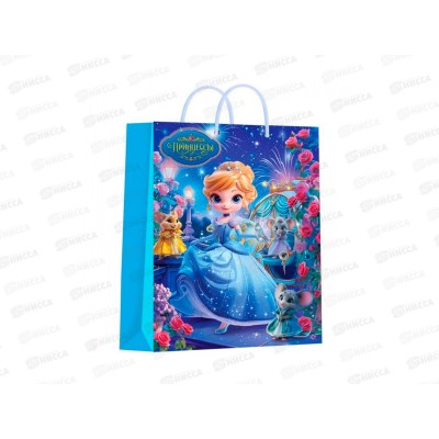 Пакет подарочный 18х22,7х10см m Глянцевый Принцесса, PM-130571-PR *12