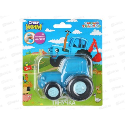 Игрушка-антистресс тянучка с шариками, Синий трактор, 8см, XIB-BT03-PB-RU *12