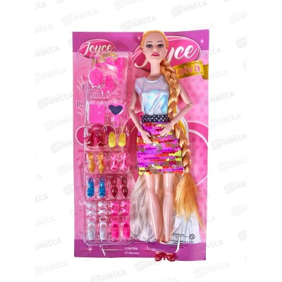 Кукла с аксессуарами 2384627, 3вида, на блистере 30*18*3см