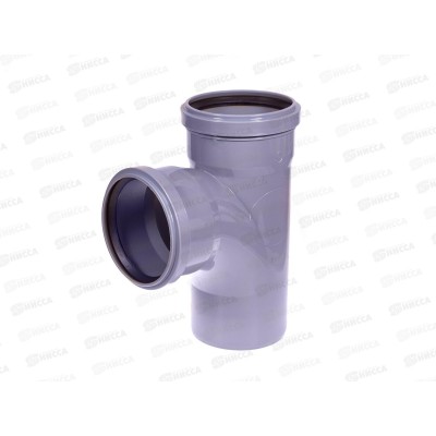 Тройник кан. 87 серый 110-110 радиусный, Jakko *15