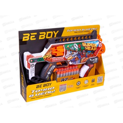 Автомат &quotBeBoy" 7-и зарядный барабан, 24 софт-патрона, IT109756 в/к