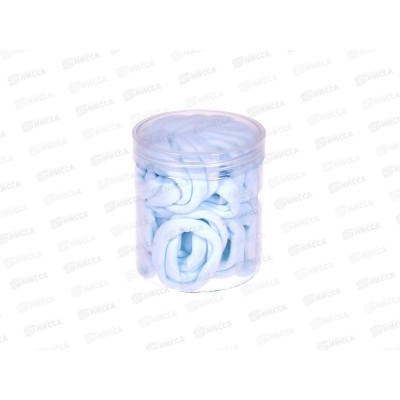 Резинка д/волос 4см белая в банке №10415 Резинка д/волос 4см белая в банке №10415