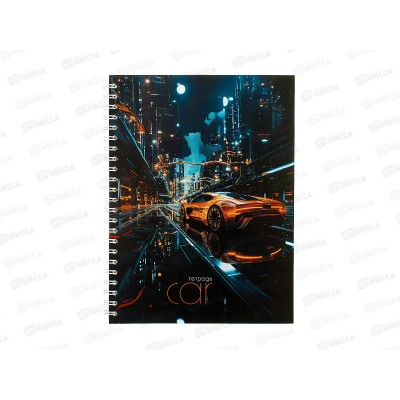 Тетрадь 80л кл. Апплика Авто в ночи,греб.С0062-04*52
