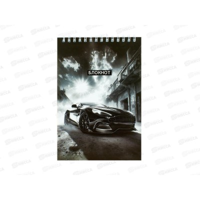 Блокнот 80л А5 Апплика, Авто на черном, С4170-34 *80