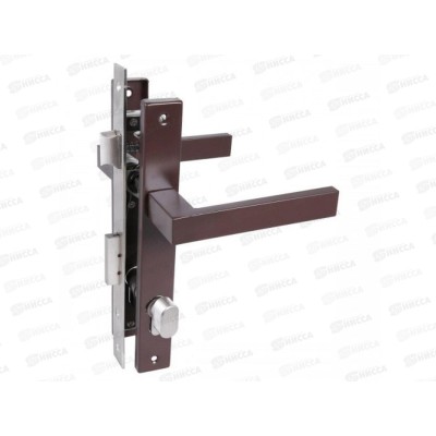 Замок врезной  Стандарт 8520.02.8017 вертушка коричн латунь с/руч *20