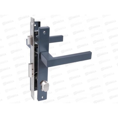 Замок врезной  Стандарт 8520.02.7016 вертушка сер антрацит с/руч *20