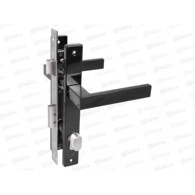 Замок врезной  Стандарт 8520.02.9005 вертушка черный с/руч *20