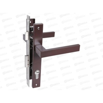 Замок врезной  Стандарт 8520.01.8017 ключ-ключ коричн с/руч *20 17659