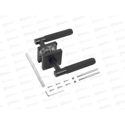 Комплект ручек для металл дверей Булат РФ 01.02.02 ФЕРОНА мат.черн *20