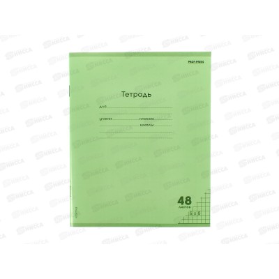 Тетрадь 48л клетка ПП пласт. обл. plastic cover НЕОН, 5 цветов, 48-1371 *5/100