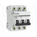 Автоматический выключатель ВА47-29 3P 25А 4,5кА C EKF Basic *4/40 Автоматический выключатель ВА47-29 3P 25А 4,5кА C EKF Basic *4/40