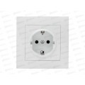 Розетка EKF Валенсия с заземлением 16А белая з/ш
