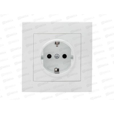 Розетка EKF Валенсия с заземлением 16А белая з/ш